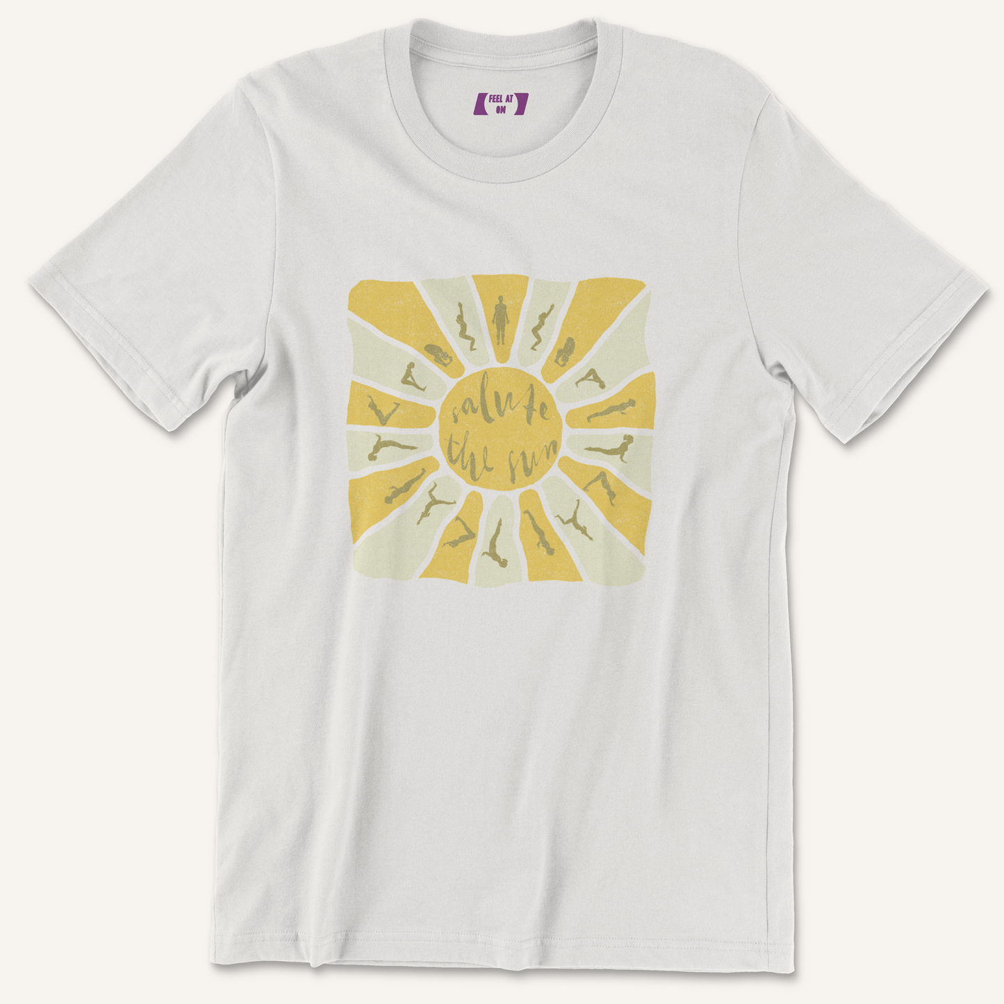 "Salute the Sun" Sun Salutation Distressed Yoga Graphic Tee