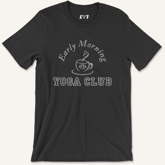 Early Morning Yoga Club Distressed Graphic Tee