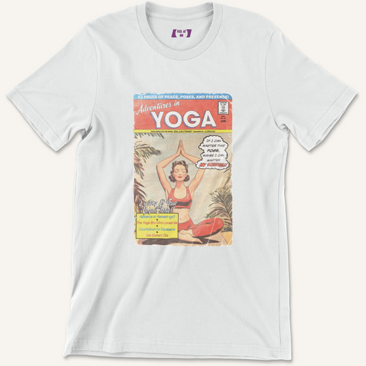 Yoga Comic Distressed Graphic Tee