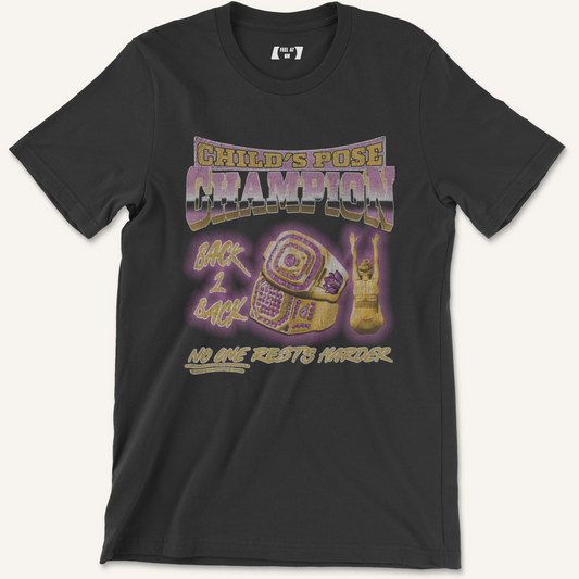 Child's Pose Champion Distressed Yoga Graphic Tee