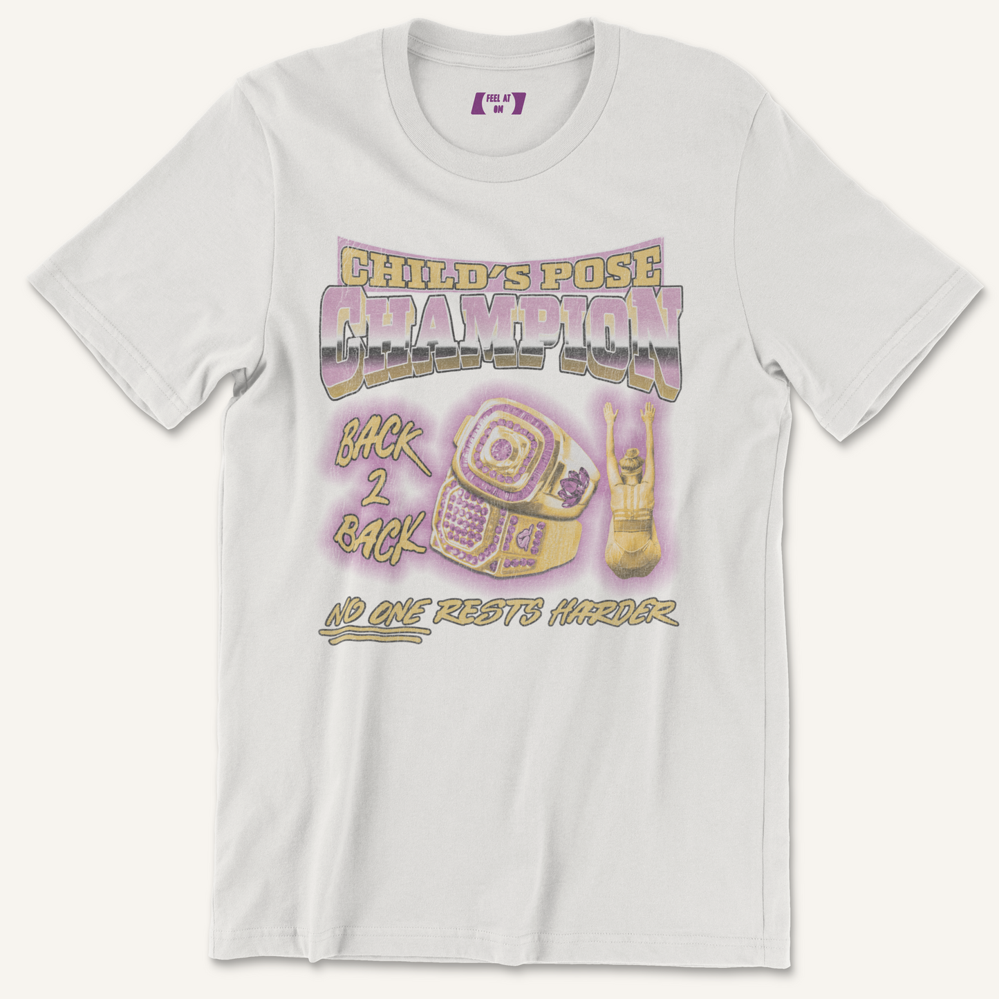 Child's Pose Champion Distressed Yoga Graphic Tee