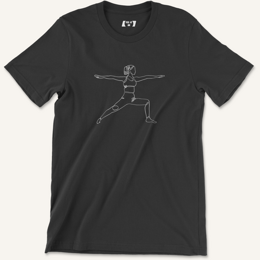 Warrior 2 Line Art Yoga Graphic Tee