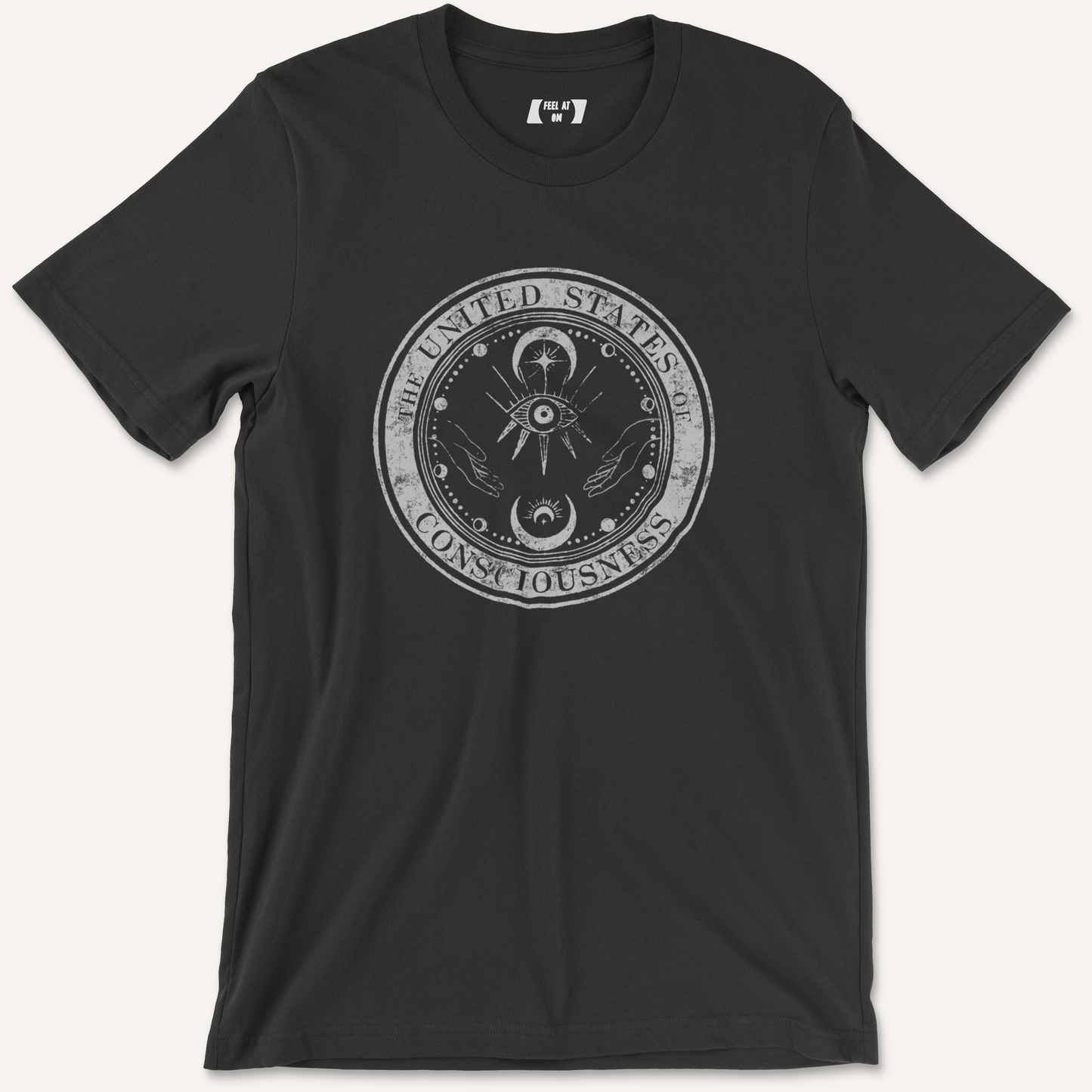 United States of Consciousness Distressed Graphic Tee