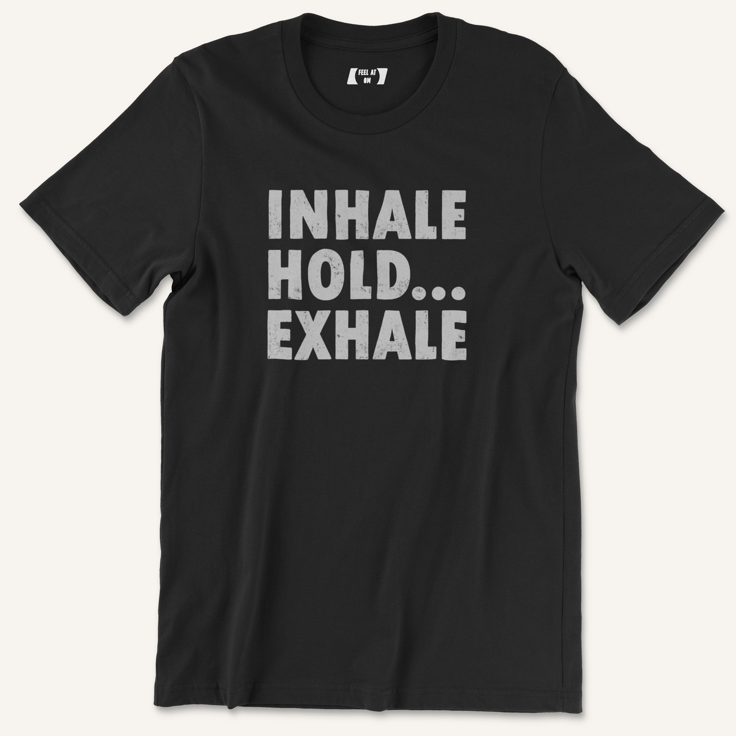 Inhale Hold Exhale Distressed Yoga Graphic Tee