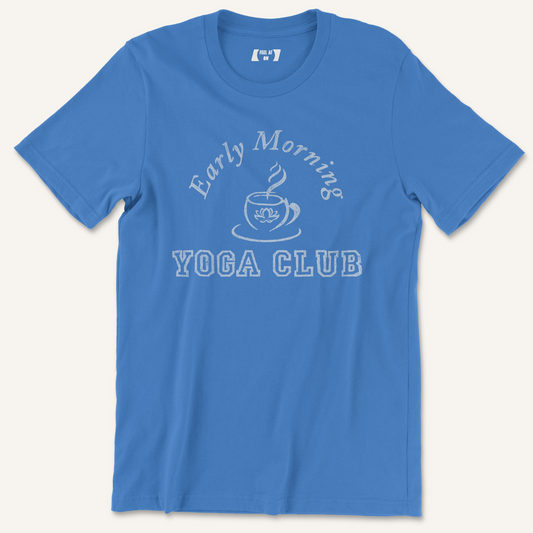 Early Morning Yoga Club Distressed Graphic Tee