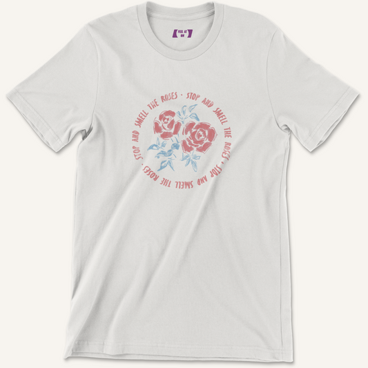 Retro Stop and Smell the Roses Graphic Tee