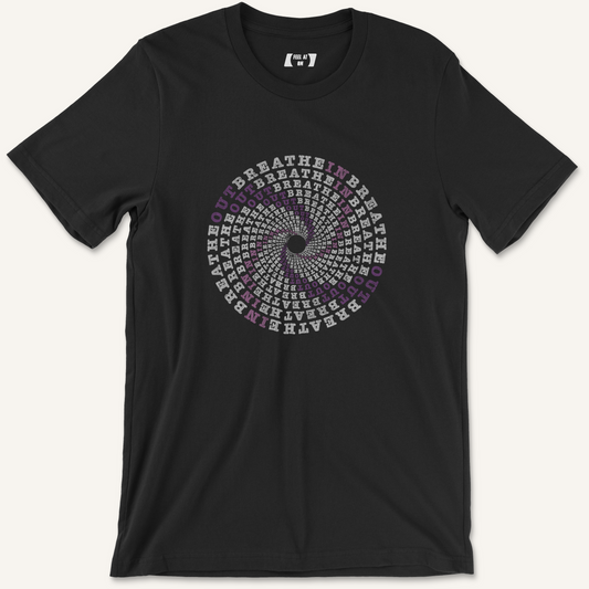 Breathe In Breathe Out Distressed Yoga Graphic Tee