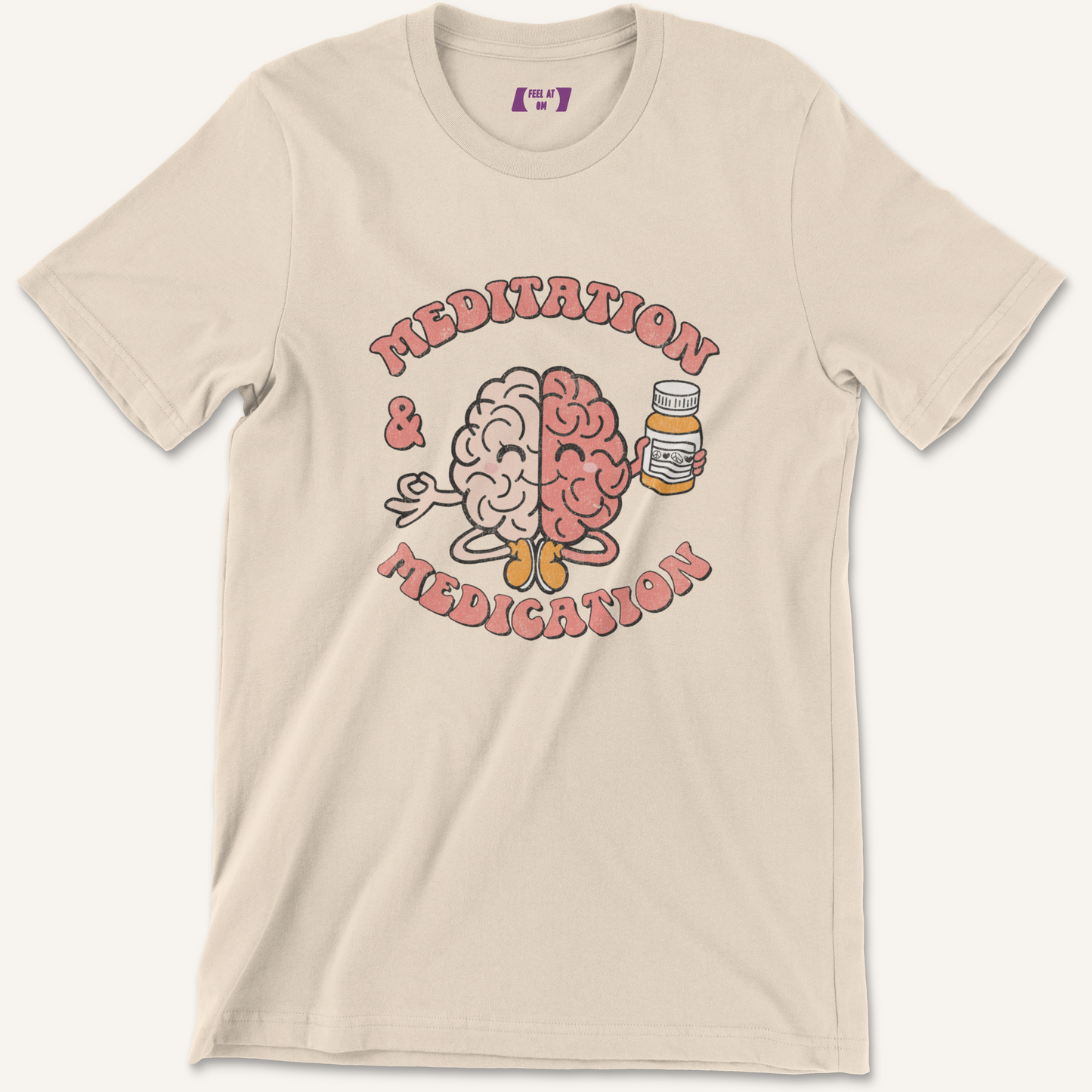Meditation & Medication Distressed Yoga Graphic Tee