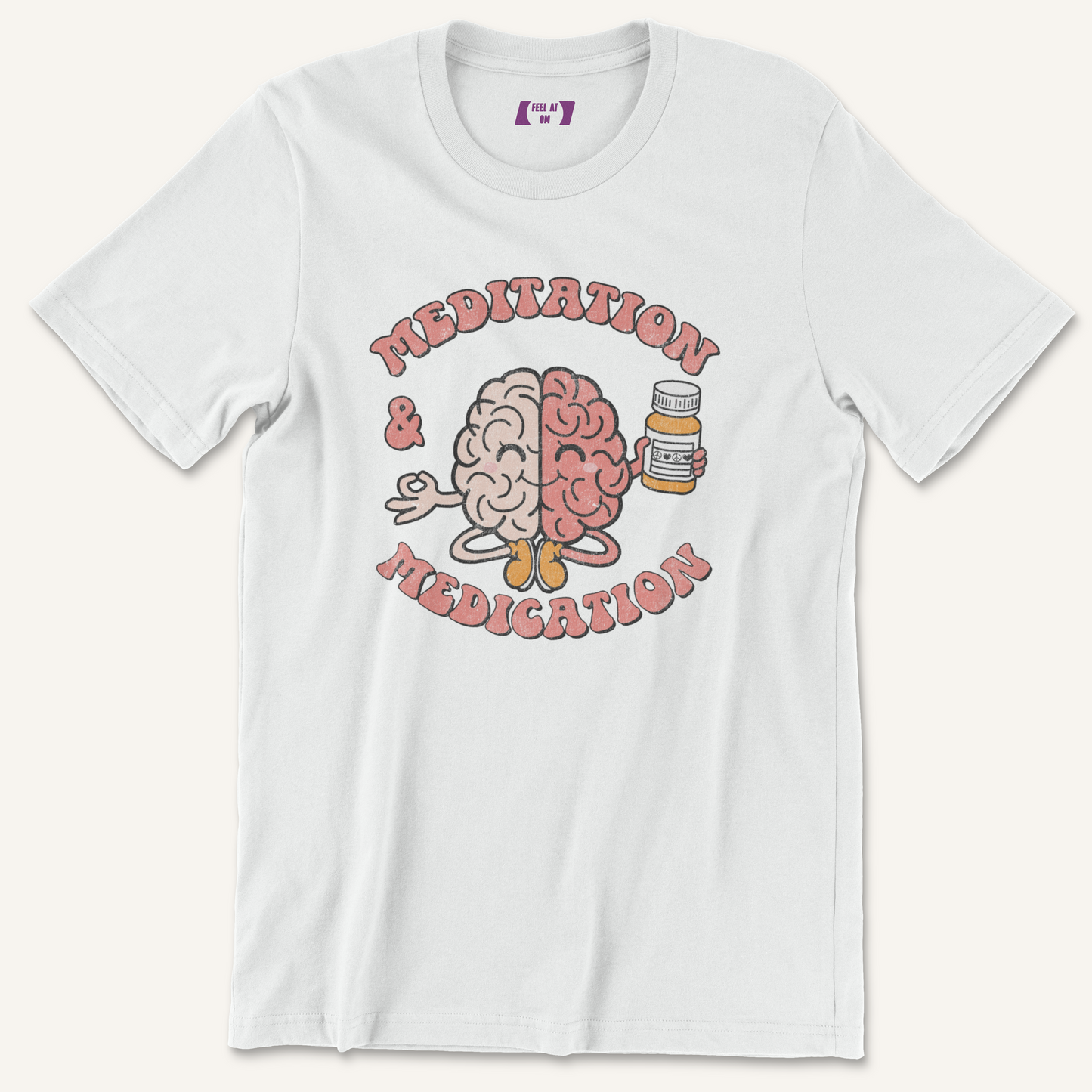 Meditation & Medication Distressed Yoga Graphic Tee