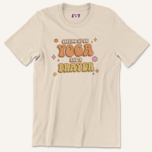Yoga and a Prayer Distressed Yoga Graphic Tee