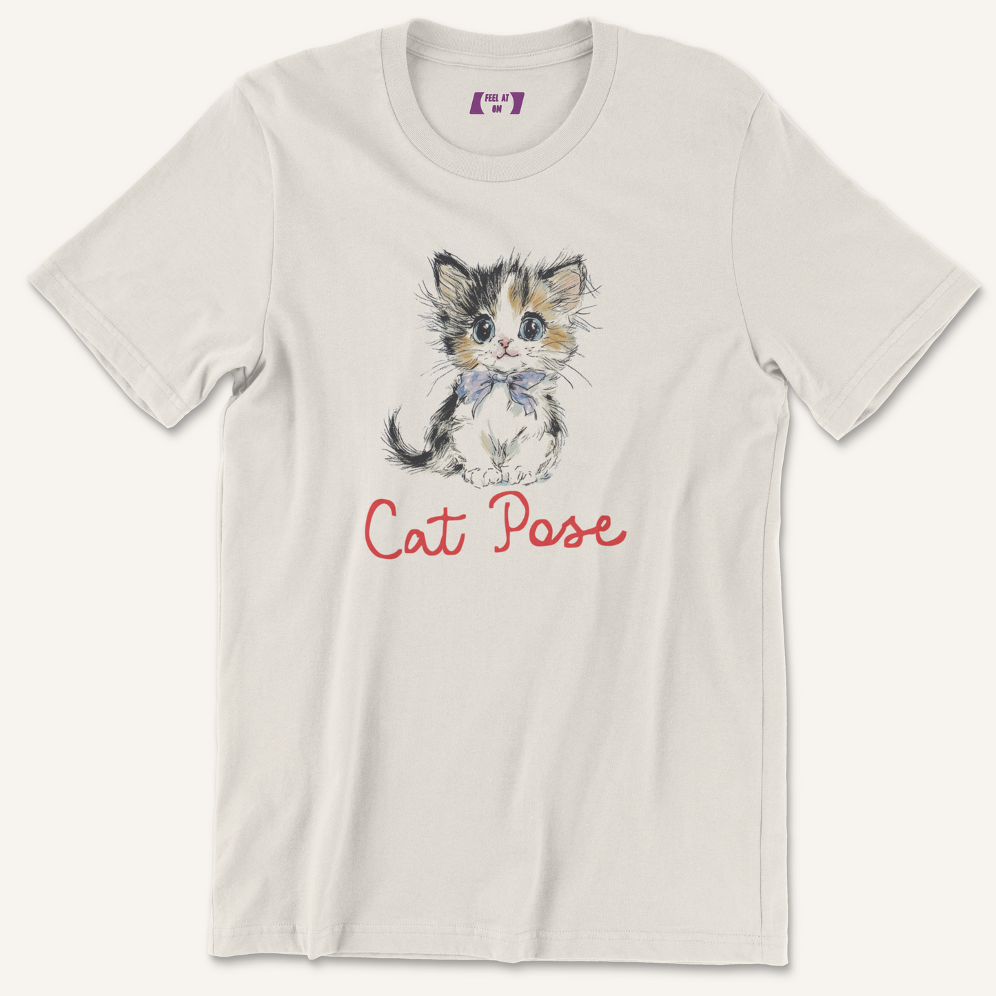 Cute Cat Pose Yoga Graphic Tee
