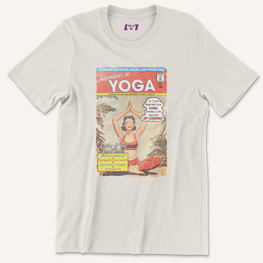 Yoga Comic Distressed Graphic Tee