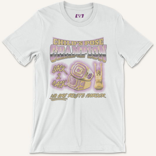 Child's Pose Champion Distressed Yoga Graphic Tee