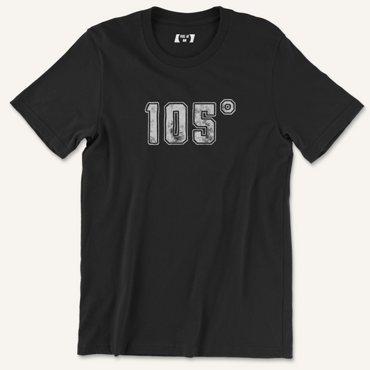 105° Bikram/Hot Yoga Distressed Graphic Tee
