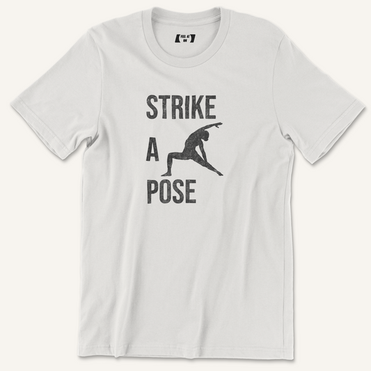 Strike a Pose Distressed Yoga Graphic Tee