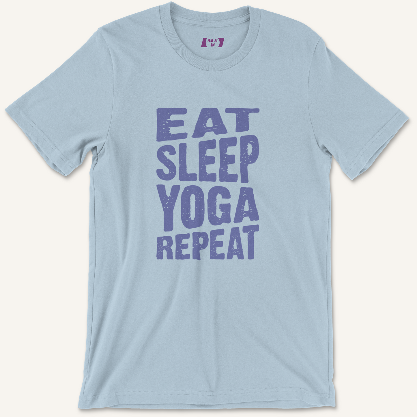 Eat Sleep Yoga Repeat Distressed Graphic Tee