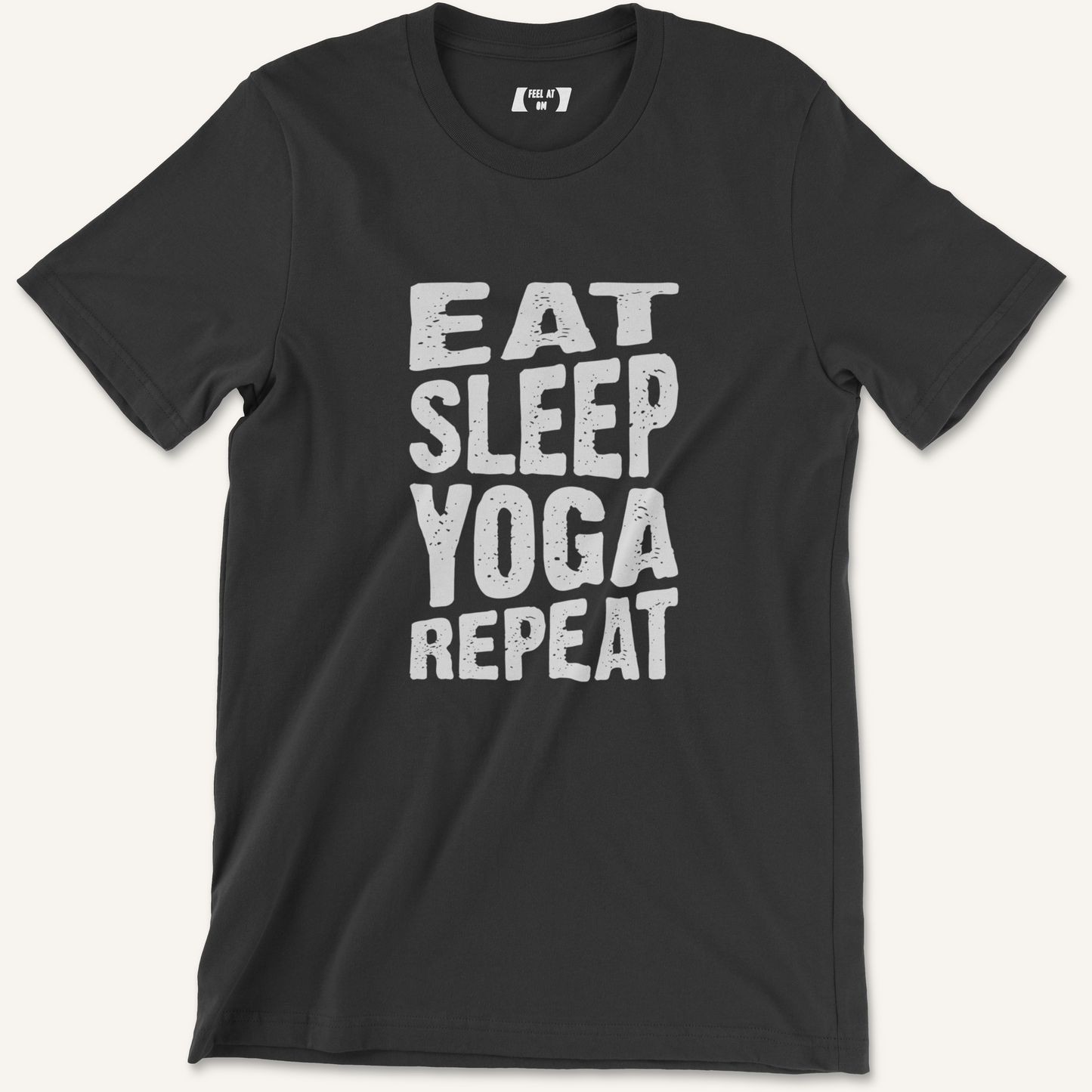 Eat Sleep Yoga Repeat Distressed Graphic Tee