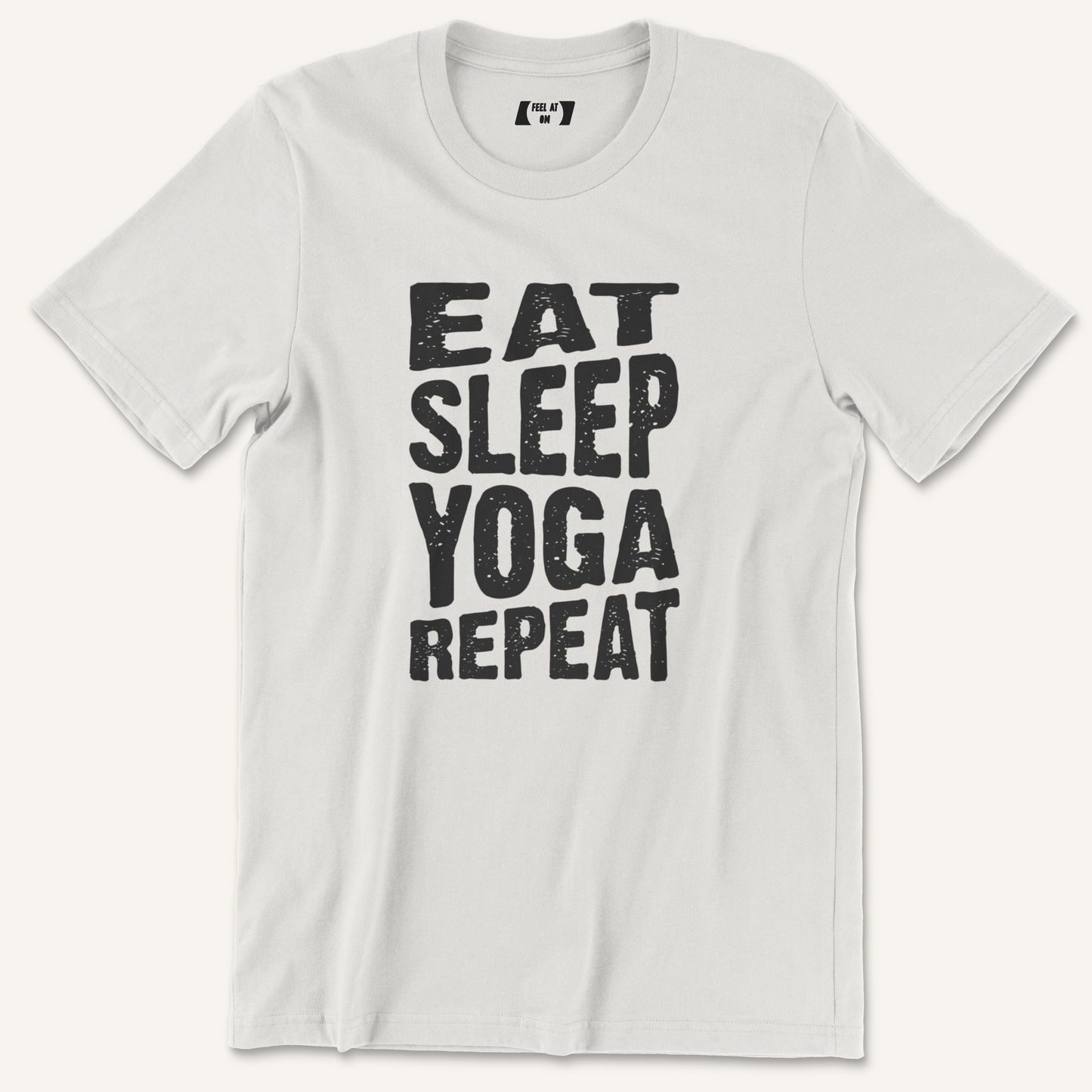 Eat Sleep Yoga Repeat Distressed Graphic Tee